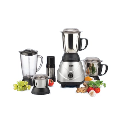 Mixer Grinder 750W 100% Copper Motor, 1 Transparent Jar, 3 Stainless Steel Jars, - Silver (4022 PLAT PLUS) Mixer Grinder 750W 100% Copper Motor, 1 Transparent Jar, 3 Stainless Steel Jars, - Silver (4022 PLAT PLUS)