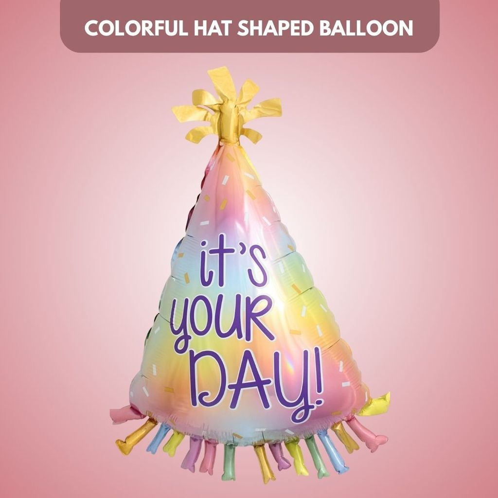 Colorful Hat Shaped Balloon 32" - Party and Festive Needs | Buy online on ZillyBuy