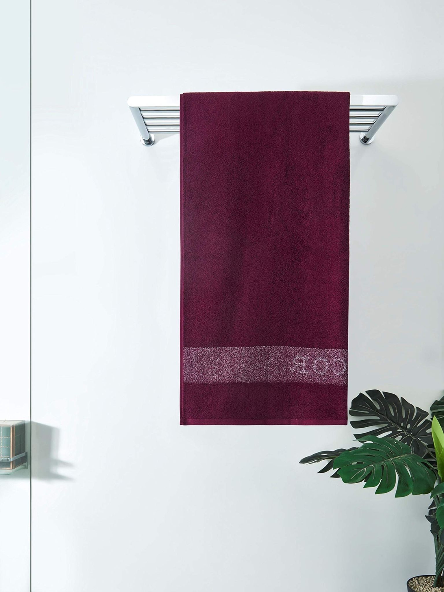 DDECOR - Ace Collection 100% Cotton Bomboo    Bath Towel |40 CM X 60 CM| - Wine