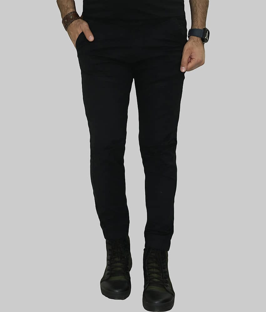 Urban Legends Regular Flat Men's Joggers - Black ( Pack of 1 )