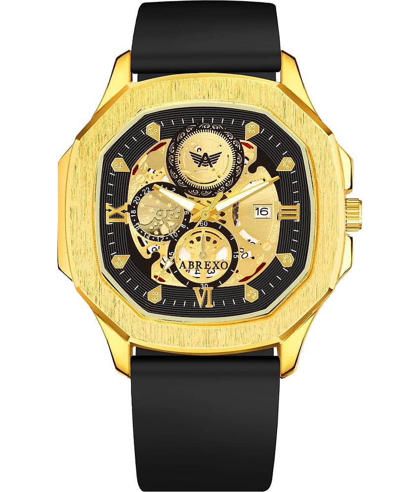 Abrexo Black Silicon Analog Men's Watch