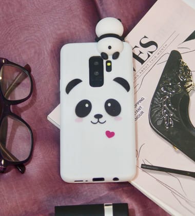 Cute 3D Panda Case( With Panda Holder Stand)-Samsung Galaxy S9