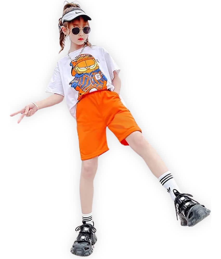 J&JP Pack of 1 Girls Cotton Blend Top With Shorts ( Multi )