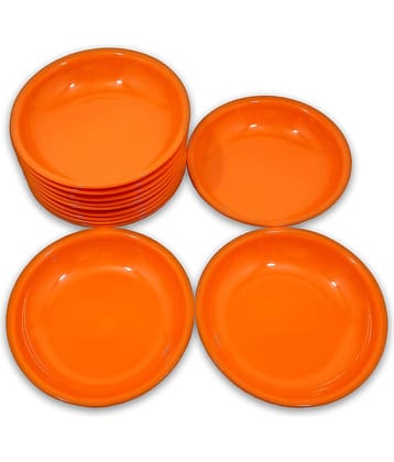 Inpro 12 Pcs Plastic orange Quarter Plate