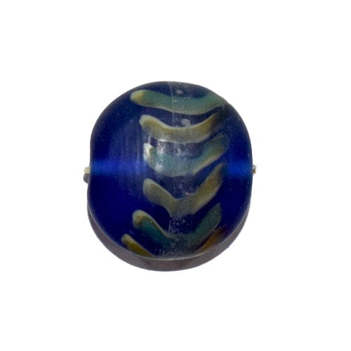 Handmade Fancy Lampwork Glass Beads For Jewelry Making Necklace , Earring and Bracelet (Flat Round) SFL-531-Per Packet 25 Pcs / 22X12 MM