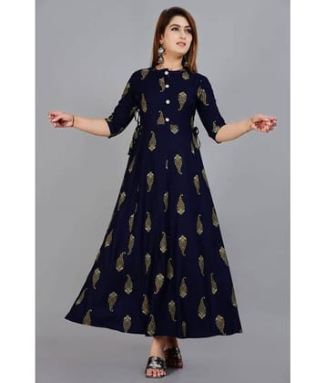 Aurelisa - Green Rayon Women's Anarkali Kurti ( Pack of 1 )