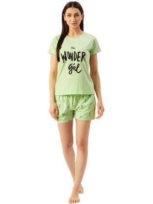 Klamotten Women's Printed Top & Shorts Nightsuit DB58Gs Klamotten Women's Printed Top & Shorts Nightsuit DB58Gs