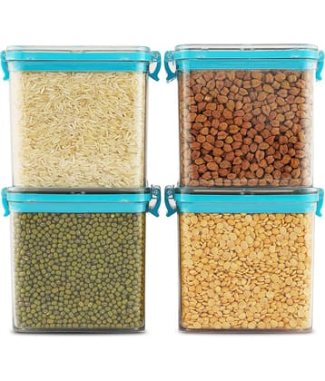 PearlPet - Blue Polyproplene Food Container ( Pack of 4 )
