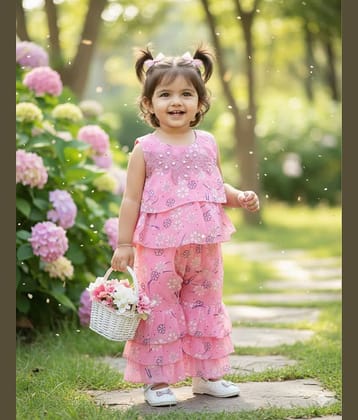 s muktar garments Pack of 1 Baby Girls Silk Blend Top ( Pink )