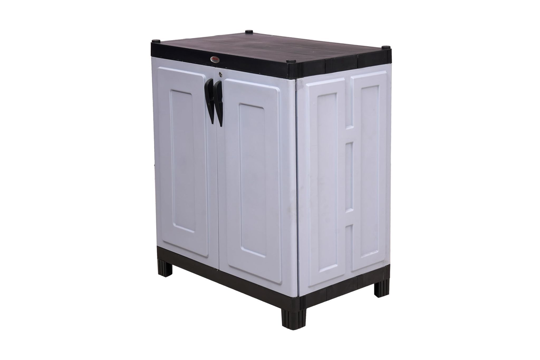 Supreme Furniture Rhythm Multipurpose, Waterproof with Doors & 2 Shelves, Plastic Office/Cupboard for Home, Kids,Living Room .Size- Small CHARCOALGREY-Sky-Grey (DIY)