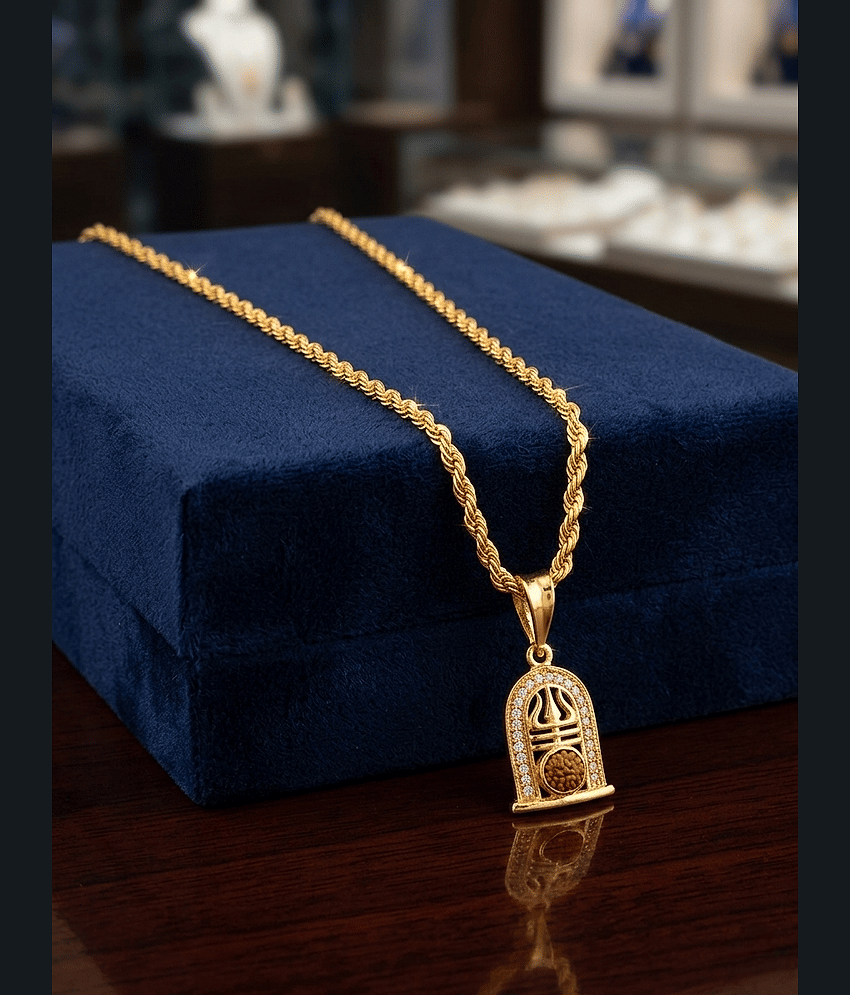 MGSV Gold Plated Alloy Chain with Pendant ( Pack of 1 )