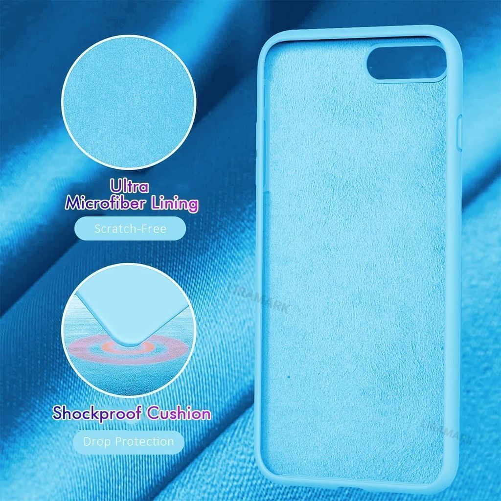 LIRAMARK Liquid Silicone Soft Back Cover Case for Apple iPhone 7 Plus / 8 Plus