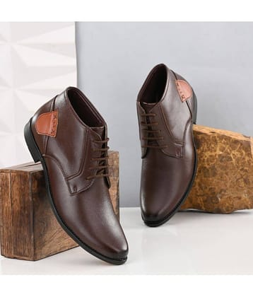 John Karsun Brown Men's Derby Formal Shoes