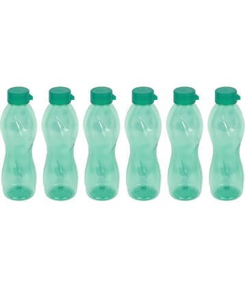 PearlPet Pheonix Green PET Water Bottle 1000 mL ( Set of 6 )