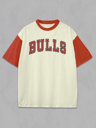 Bulls Multicolor Oversized T-Shirt-White / S