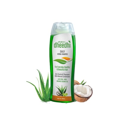 Dhathri Dheedhi Daily Herbal Shampoo to Reduce Dandruff & Promote Hair Growth, Ayurvedic Shampoo to Restore Hair Shine & Strength (400ml) Dhathri Dheedhi Daily Herbal Shampoo to Reduce Dandruff & Promote Hair Growth, Ayurvedic Shampoo to Restore Hair Shi