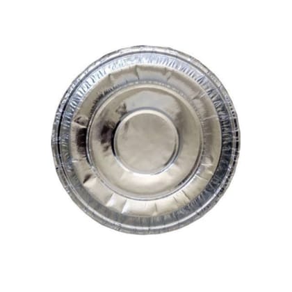 Silver Foil Round Paper Plate 20 Pcs