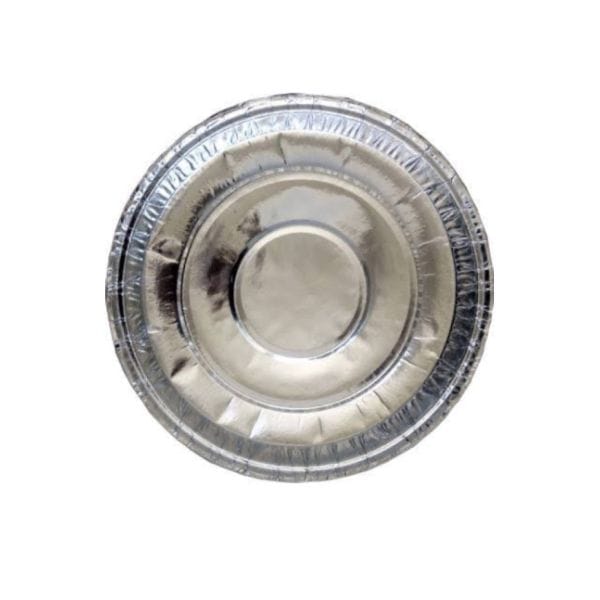 Silver Foil Round Paper Plate 20 Pcs