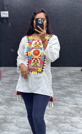 Designer Navratri Special Top With Multi Thread Embroidery Work