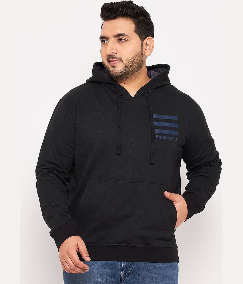 AUSTIVO Fleece Hooded Men's Sweatshirt - Black ( Pack of 1 )