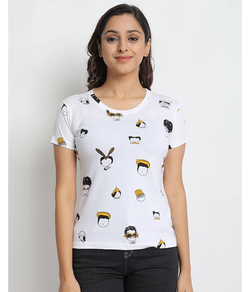 JUNEBERRY Women's Cotton Regular Top ( White )