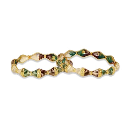 Traditional Multicolor Meenakari Kada 2 Pcs