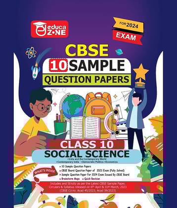 Educazone CBSE 10 Sample Question Papers Class 10 Social Science Book (For Board Exam 2024)