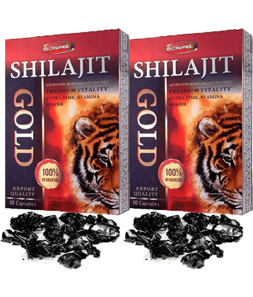 Ayurvedic Dr. Chopra Shilajit gold - Cap 10 no.s (Pack of 2)