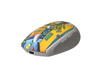 Portronics Toad III Plus Rechargeable Bluetooth Mouse with Bluetooth & 2.4 GHz Wireless Connectivity, Stylish Illustrated Design, 6 Buttons, Soft Silicone Grip for Laptop, PC, Mac