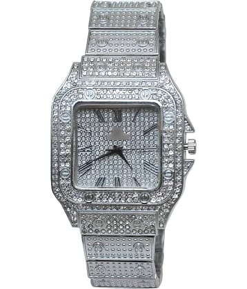Viser Silver Metal Analog Womens Watch