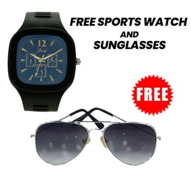 Pack of 2 Men's Leatherite Sandals + Free Sports Watch And Sunglasses (ET55)