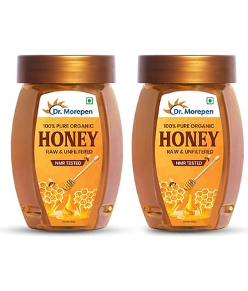 Dr. Morepen 100% Pure Organic Honey Raw & Unfiltered NMR Tested Pack of 2 (500g)