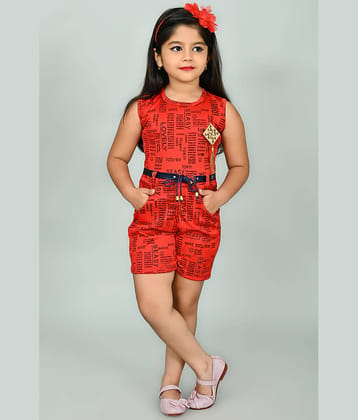 JCT DRESSES Girls Crepe Playsuit ( Pack of 1 , Navy Blue )