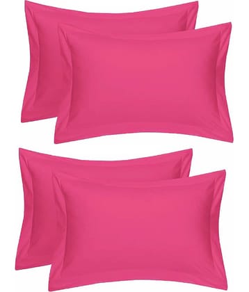 MAHALUXMI COLLECTION Pack of 4 White Pillow Cover