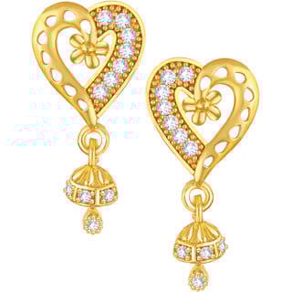 Sizzling star Gold Plated dangler studs Jhumki Earring for Women and Girls