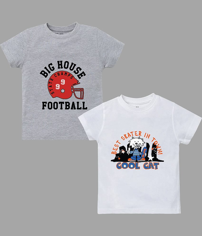 ETCHED DESIGN Pack of 1 Boys Cotton Polo T-Shirt ( Multicolor )