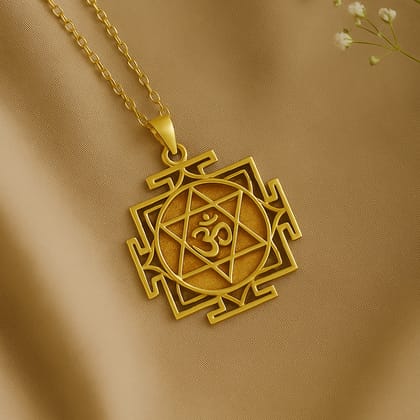 925 Silver Mahamrityunjaya Mantra Pendant-Gold