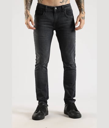 Cool Colors Skinny Fit Clean Look Men's Jeans - Charcoal ( Pack of 1 )