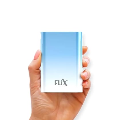 FLiX UltraCharge Duotone 20,000mAh 22.5W QC Pocket Power Delivery PPS Power Bank, Type C Input & Output, LED Percentage Display, Compatible iPhone, Samsung, Google (White + Blue)