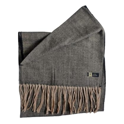 VOICI France Men's & Women's harringbron wear Soft and Warm Woolen Muffler for winter brown color big size