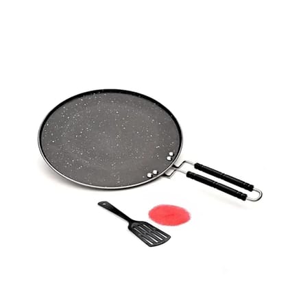 Multi Tawa  30cm Diameter, 5mm Thickness | 4 Layer Greblon Coating Plus Spatter Coating Roti/Chapati/Phulka Tawa with Handle | Toxin-Free, Rust-Resistant, Gas Stove Compatible