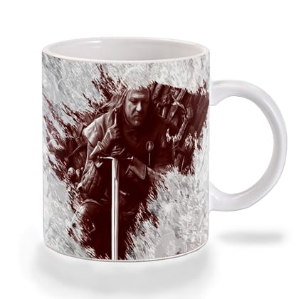 Multicolor Game Of Thrones Ned Stark Throne Blood Wolf Ceramic Mug