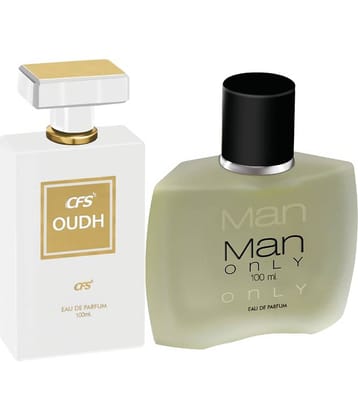 CFS Oudh White & Man Only Black EDP Long Lasting Perfume