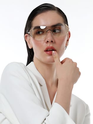 The Bling Wrap Sunglasses - Daisy White-Sunglass