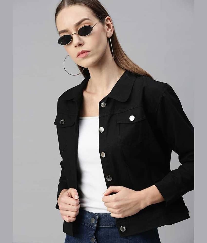 Kashian Women Denim Jacket ( Black )