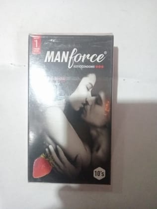 Manforce Xotic condoms 1500 dots Strawberry Flavoured 