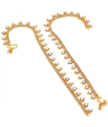 Jewar Mandi Anklet GoldPlated New Stylish Look Jewelry for Women & Girls 8082