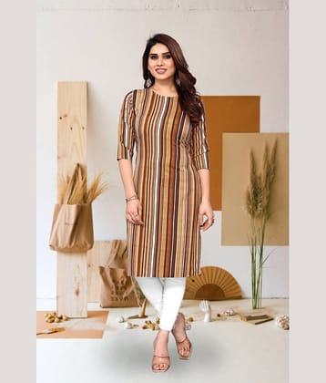 KETAKI FASHION Pack of 1 Crepe Printed Straight Women's Kurti - ( Multicolor )