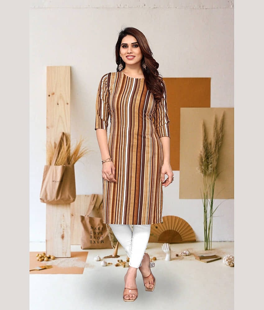 KETAKI FASHION Pack of 1 Crepe Printed Straight Women's Kurti - ( Multicolor )