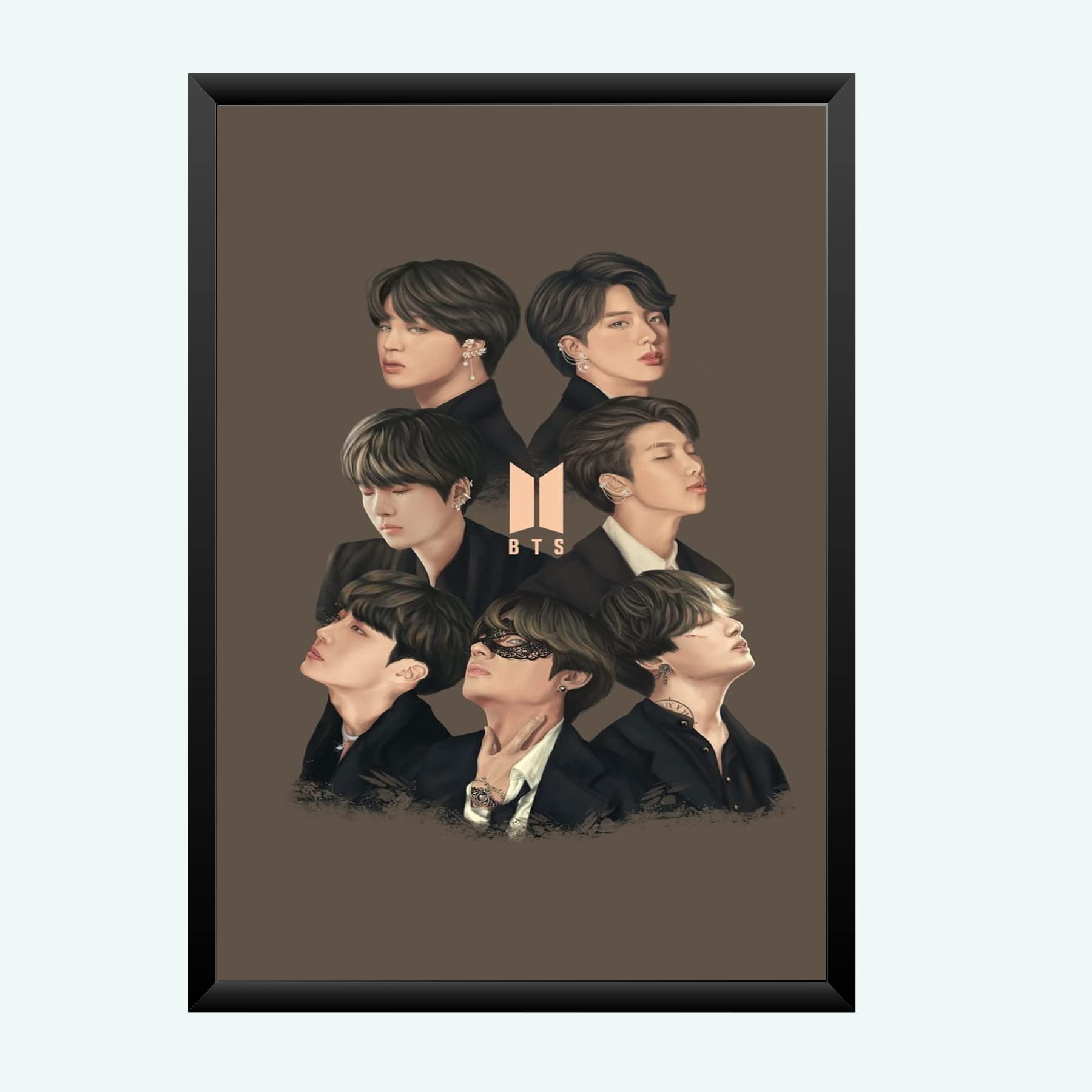 Nokkes Bts Army Bangtan Boy V suga J-Hope Jungkook Jin Jimin Rm 8X12 Inch Size Photo Frame Photo Home Office_bts2_92